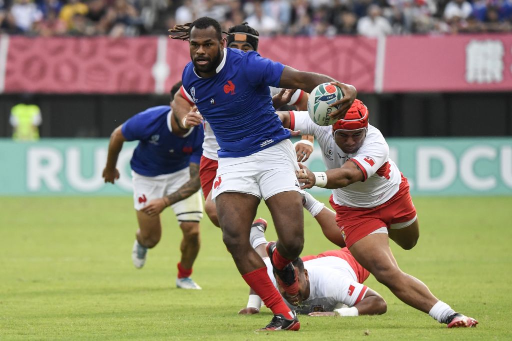 142 - Alivereti Raka gained 142 metres against Tonga, the most by a <a href="/FranceRugby/">France Rugby</a> player in a <a href="/rugbyworldcup/">Rugby World Cup</a> match since <a href="/ClemPoitrenaud/">Clement Poitrenaud</a> gained 155 against the USA in 2003. Flying.

#RWC2019 #FRAvTGA