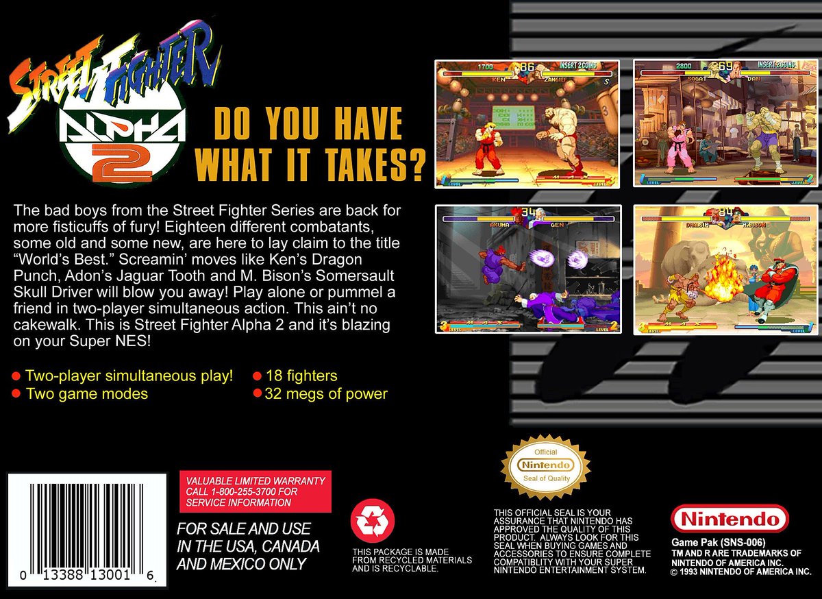 RetroGameGeeks's tweet photo. SNES SUNDAY: STREET FIGHTER ALPHA 2 In 1996 Super Nintendo gamers got a port of a brilliant Capcom arcade game. With new fighters to play as and excellent graphics it's one of the best SNES fighting games #retrogaming #Arcade #Nintendo #SNES #Capcom #StreetFighter #90s #gaming https://t.co/m6Q2fsUE9w