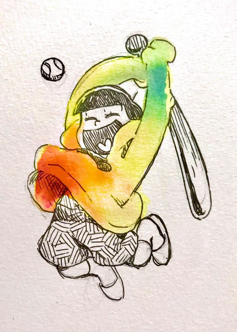#インク松月間
弟松も描きました 