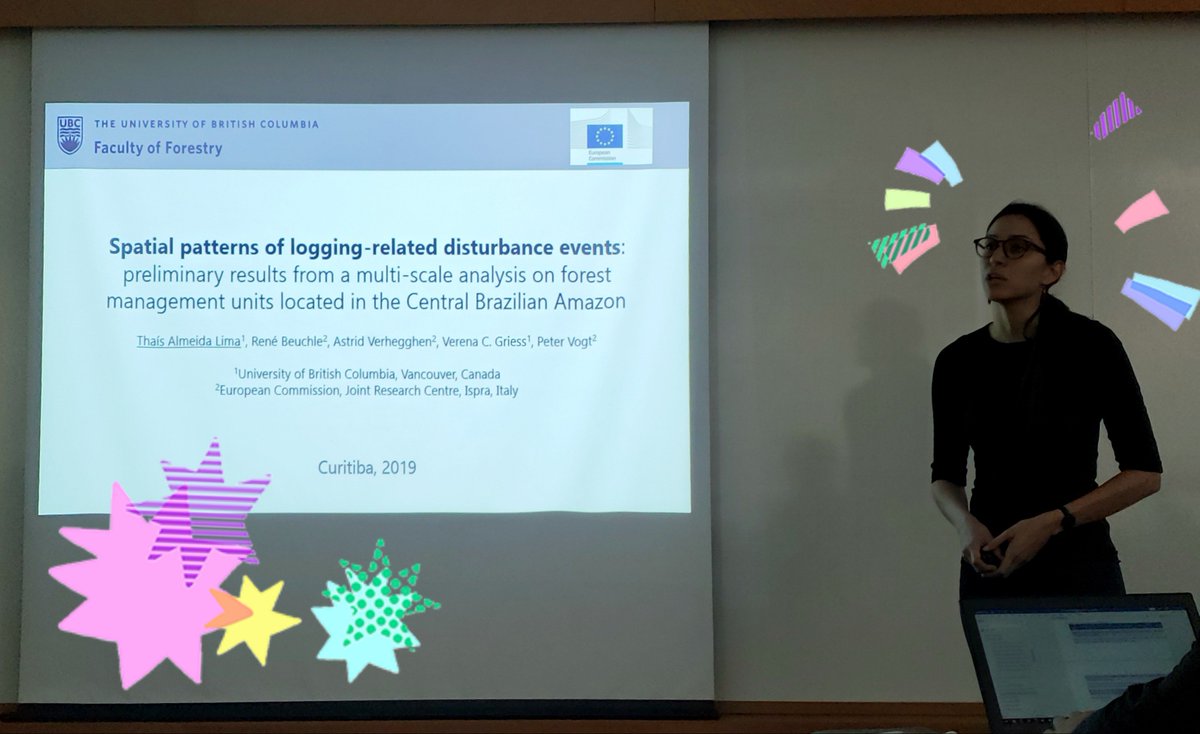 Huge congrats to #ubcforestry postdoc <a href="/talmlima/">Thais Lima</a> who presented work from her recently completed PhD on #spatialanalysis of #forestdegradation in the #amazon <a href="/iufro2019/">IUFRO2019</a> @FRESH_UBC is so proud of you!