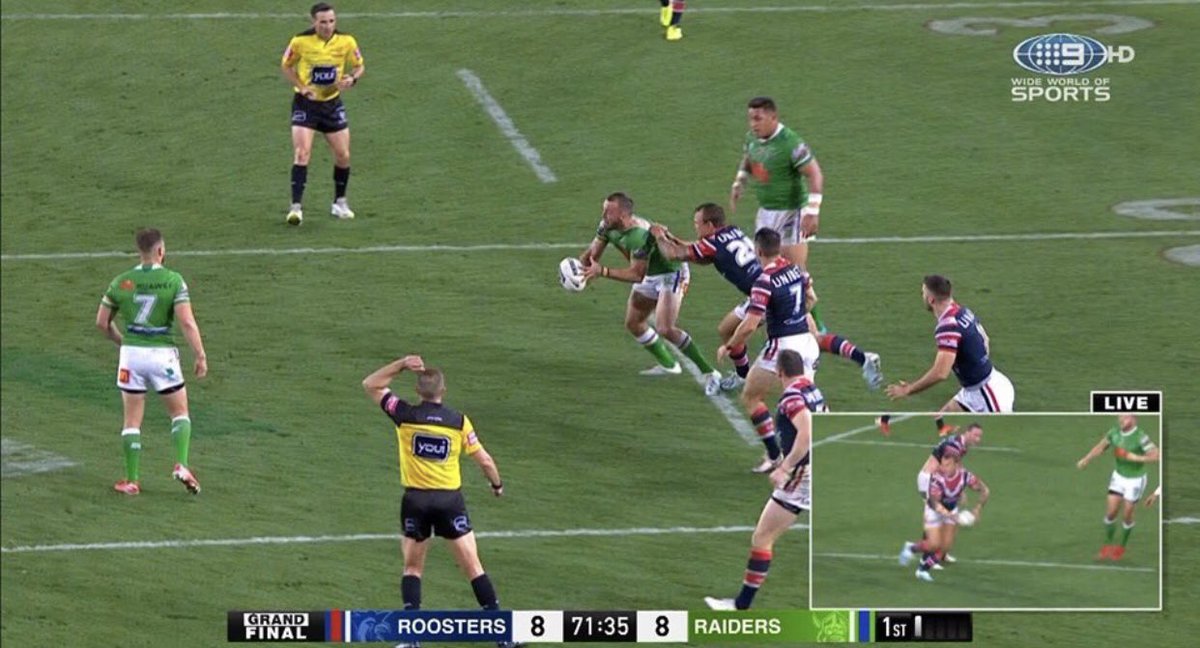 euanblack's tweet photo. Hands up if you just ruined the #NRLGrandFinal https://t.co/VK581146Ka
