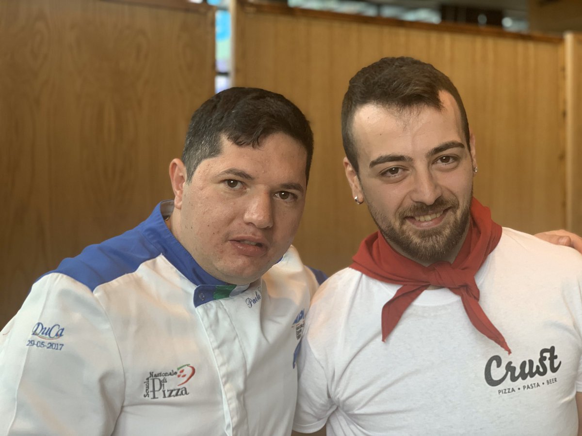 And we’re off, the <a href="/Italianawards/">The Italian Awards</a> UK Pizza Championships has started, Paolo and Louca have got their game faces on!