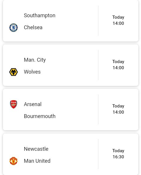 MrEmmanuel1234's tweet photo. I'm so happy to announce Today's fixtures.
Southampton vs Chelsea-14:00pm
Man. City vs Wolves-14:00pm
Arsenal vs Bournemouth-14:00pm
Newcastle vs Man united-16:30pm
Hit me up if you are interested in winning big this weekend #moneymustbemade #weekendblessing #fixedmatch https://t.co/koNip4Qorq