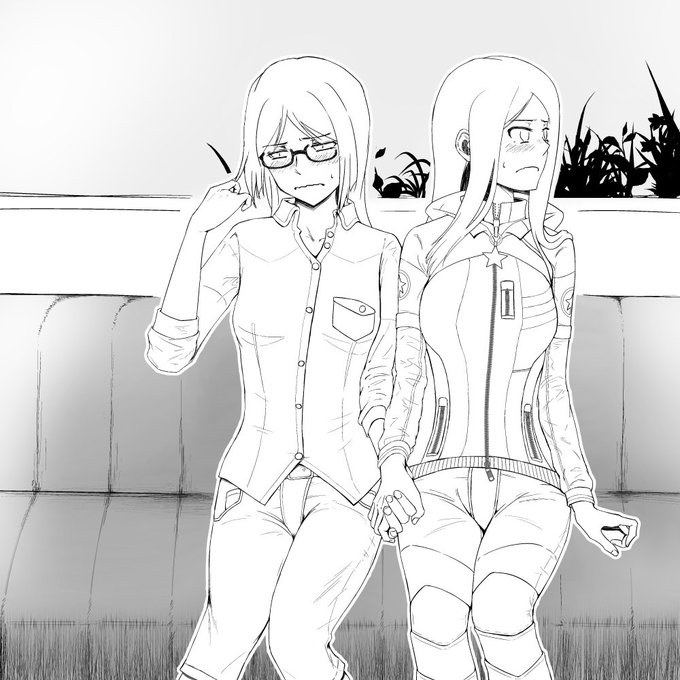 なでふみ線画 ここから漫画っぽい表現とかトーンとか調べていくぞ 