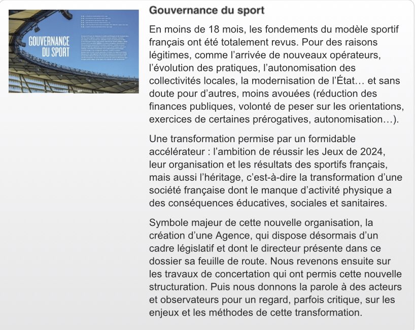 JacquesBrouleau's tweet photo. Dimanche pluvieux, temps studieux !
Lire la dernière Revue EP&S #385, son dossier sur la « Gouvernance du sport » et l’article sur la structuration de l’espace co-écrit ave @ozyremi #maternelle #epsetnumerique #cafipemf https://t.co/wNRFOqnvcv