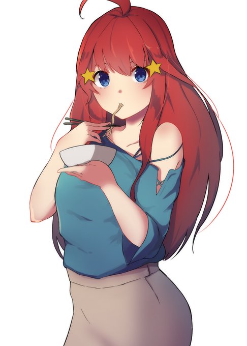 murumi🈺skeb comm openさんがTwitterに投稿した中野五月(五等分の花嫁)のイラスト。