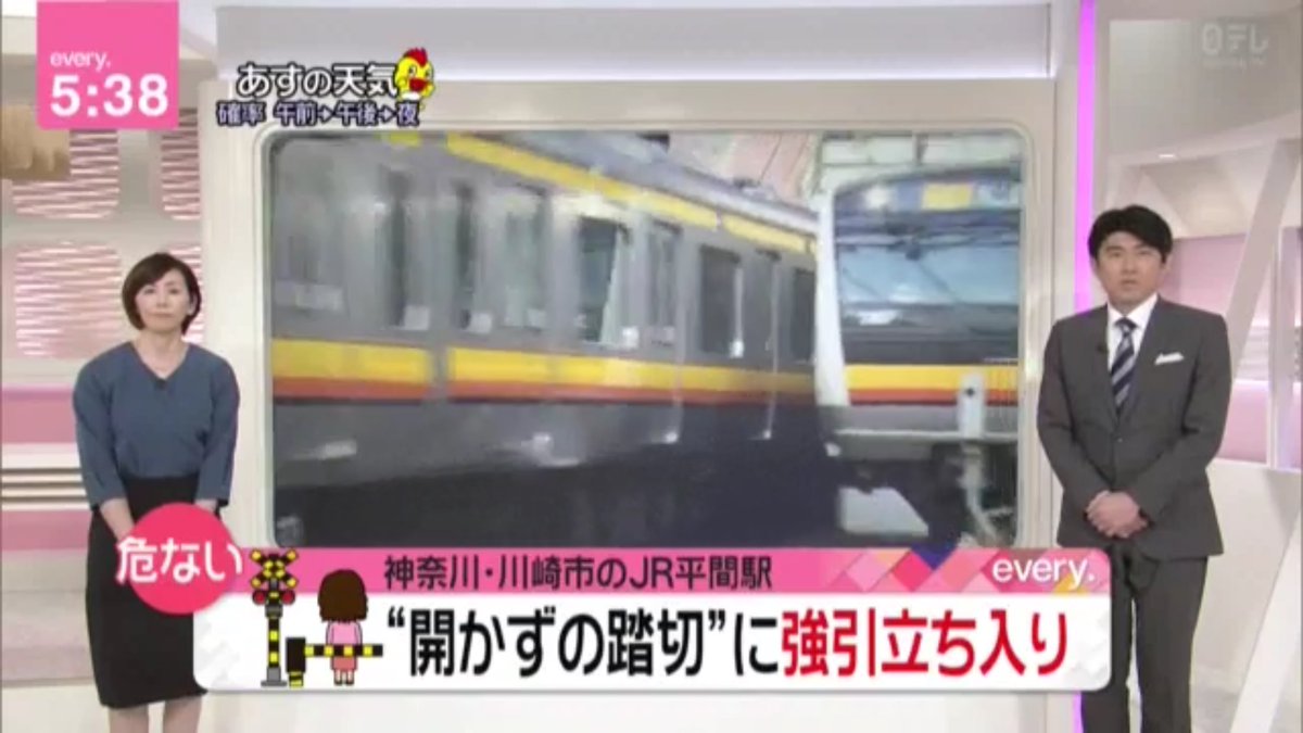 阿部 等 Pa Twitter 平間駅前踏切 10 1 火 日テレ News Every です 連続立体交差化は はるか先です