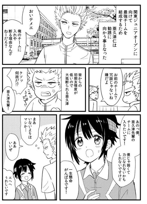 これは昔描いた
最強チームの時の亜久津と壇の漫画 