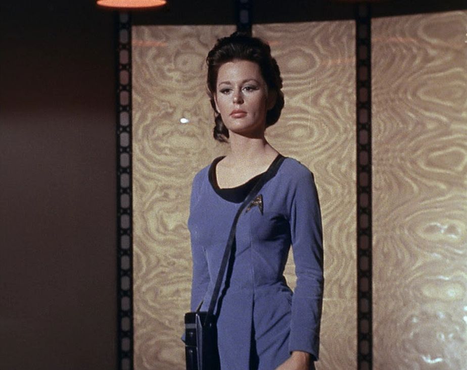 This week's space totty is Helen Noel (Marianna Hill). 