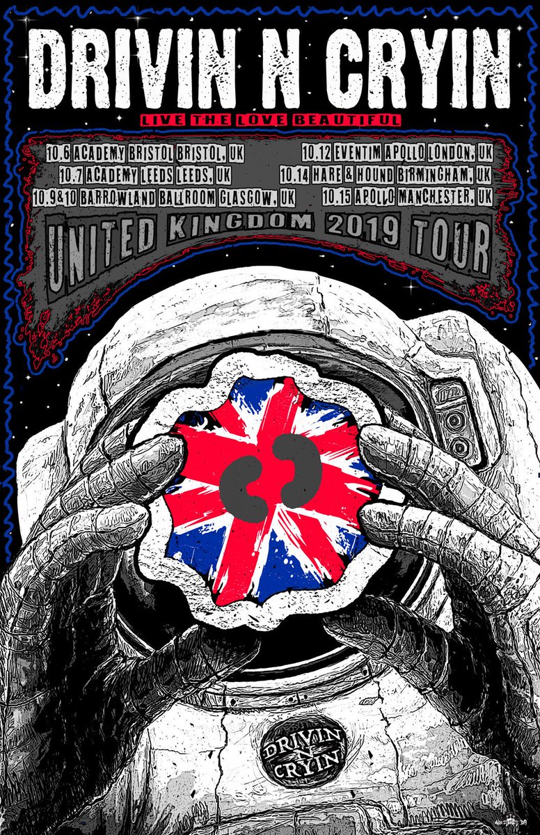 LondonRocknroll's tweet photo. America`s best kept secret they have been called – On tour now in the U.K. we are talking about @DrivinNCryin folks! Not to be missed! Some dates with #HootieAndTheBlowfish 
#TheRocknrolla #DrivinNCryin #TimNielsen #KevnKinney #DaveVJohnson #LaurJoamets https://t.co/IGIOh4AJIG
