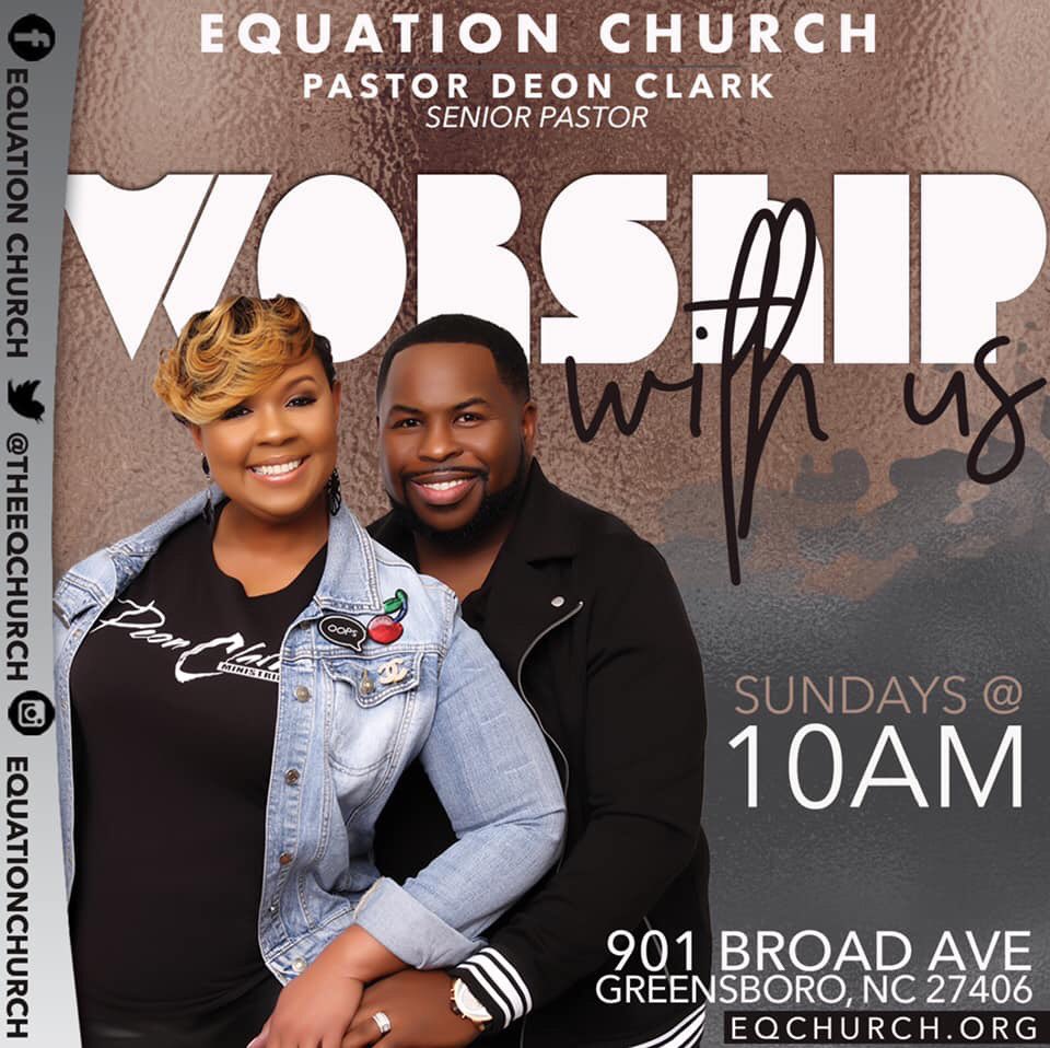 TheEQChurch's tweet photo. MEET US| TODAY at 10AM for WORSHIP! It’s harvest season.  #EQNation #EQChurch #Equation #HARVEST #sundayservice #worship #Greensboro #NC #PastorDeonClark https://t.co/J7KfAYbuMD