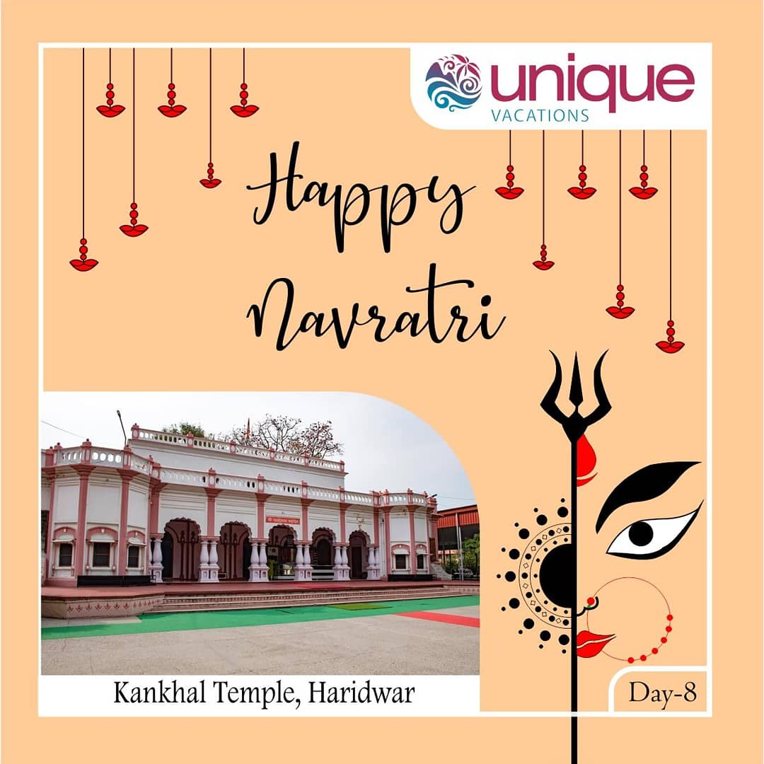 UniqueVacation4's tweet photo. Day 8: 
Mahagauri symbolizes intelligence and peace. The color of the day is Pink which depicts optimism.
Enhance your life with all this optimism and visit the kankhal tempe of Haridwar this Navratri. https://t.co/BgA5o1diwu