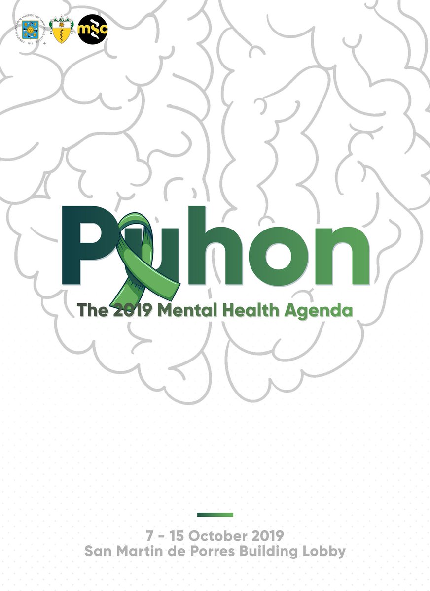 USTMSC's tweet photo. For this year’s Mental Health Month, we present Puhon: The 2019 Mental Health Agenda. 

Puhon is a Visayan word that means “hopefully” or “God-willing”. In line with this, we have activities lined up to spark hope.

For more details: https://t.co/Tha23LatO5 https://t.co/ZelyHeARFm