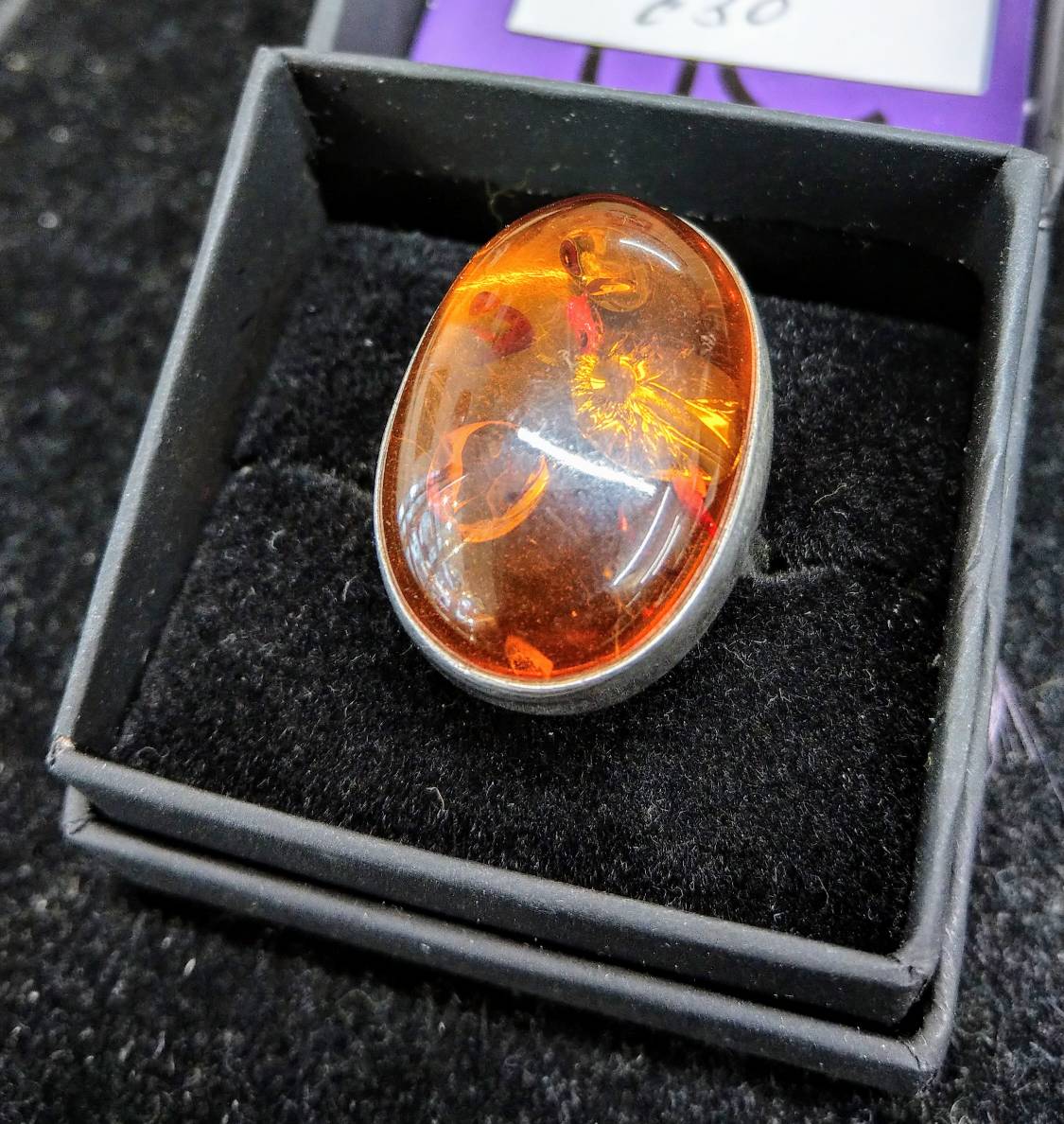 Stunning silver and amber ring #LoveTheBarbican #MoreInStore