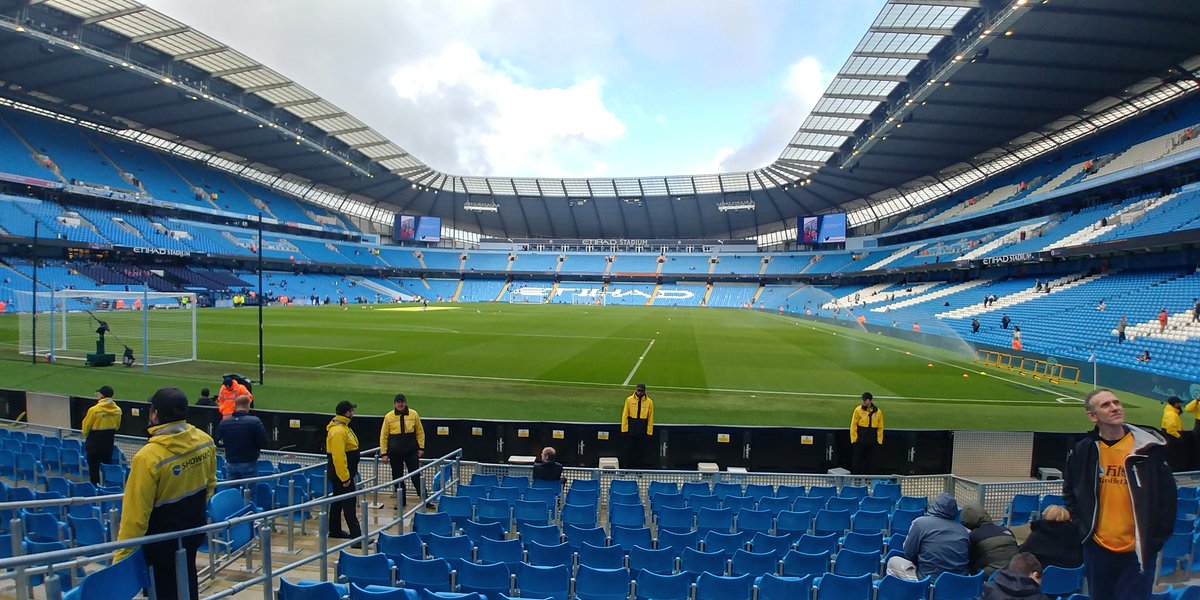 View for todays game at the Etihad