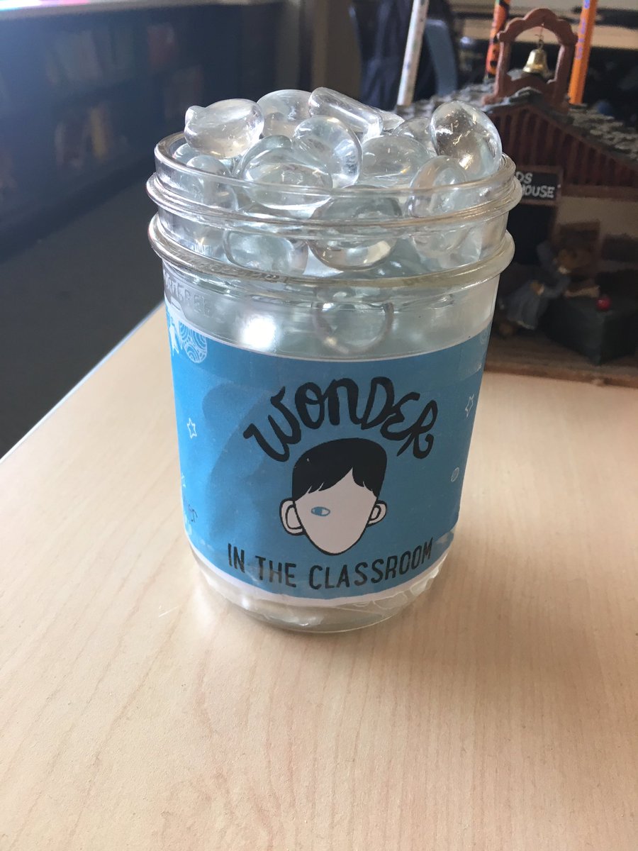MrsKramer108's tweet photo. Room 108 accepted the challenge to #choosekind. On Thursday, they filled their jar with kindness. As we continue to read the story “Wonder” it reminds us that a kind act goes a long way. We all have the capacity to be kind. @RHCBEducators https://t.co/fqdp943wkd