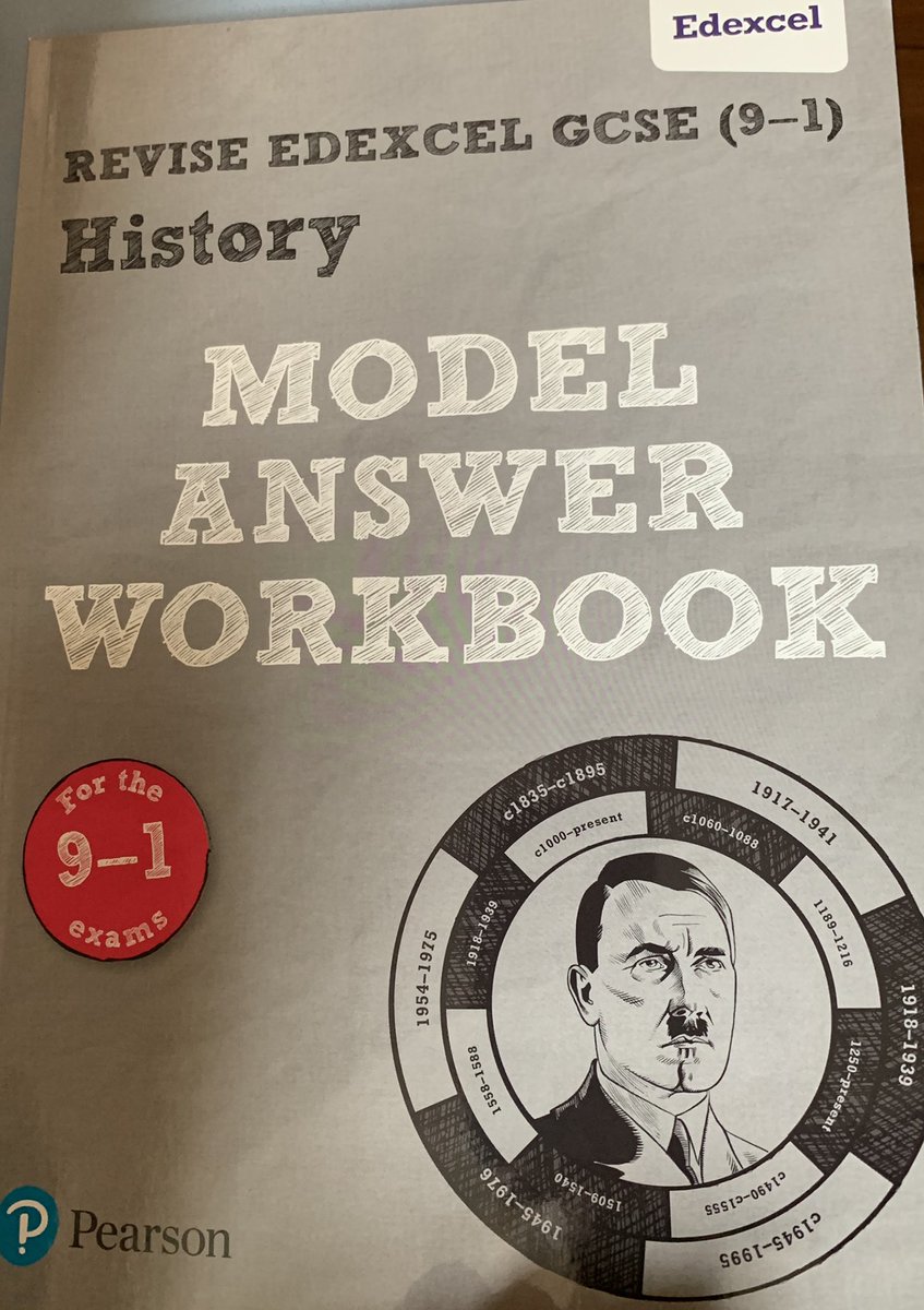 MissClare_Hist's tweet image. This has just arrived and it’s a game changer...so many model answers to unpick with the students and for all the topics at GCSE. What a bargain! #gcsehistory #modelanswers #historyedexcel