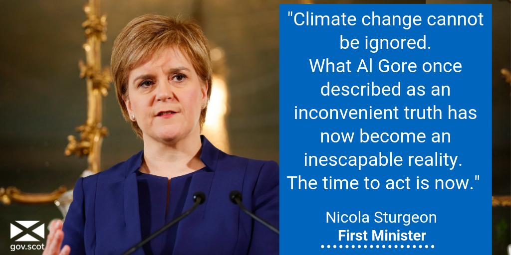 ScotGovFM's tweet photo. First Minister @nicolasturgeon encourages Government, business and individuals to act together during Climate Week 2019. 

Read more: ➡️https://t.co/ljRuv3gh9N

#ClimateWeek2019 https://t.co/H8gOeI4Hey