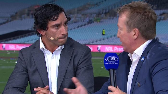 FOXNRL's tweet photo. "Honestly if you are bringing that up at this time." 👀🔥
 
Johnathan Thurston and Trent Robinson clash over controversial six again call. 

👉 https://t.co/cbRzPO7cYL https://t.co/n7Qcz8n06E