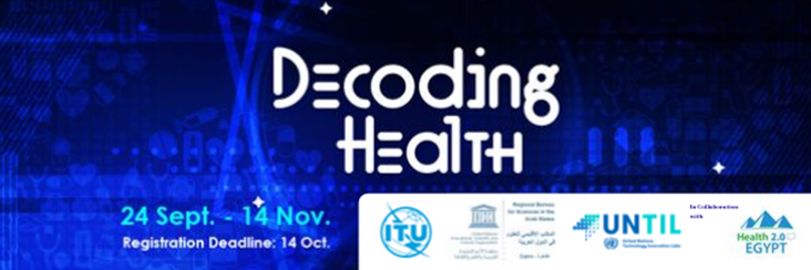 KimPgch's tweet photo. Decoding Health is a tech-challenge co-organized by #UNESCO, #ITU, #UNTIL, & #Health2.O to leverage big data against NCDs. #Digitalhealth #startups, #datascientists and #healthcare specialists are invited to apply https://t.co/HAy3NNauST https://t.co/5JLrDezYYg
