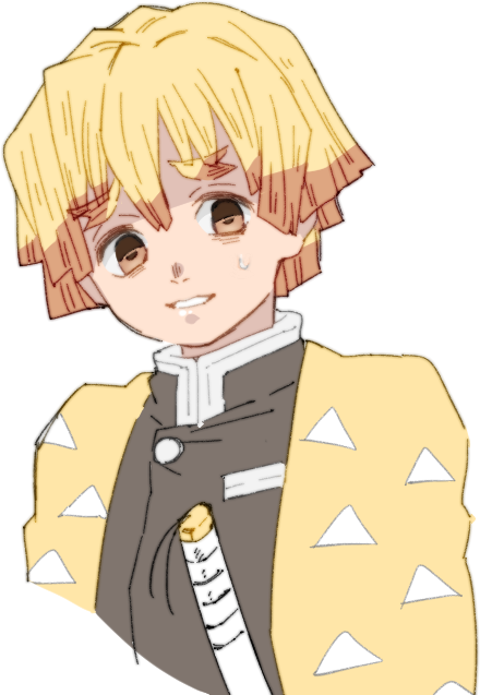 きにこ🐈さんがTwitterに投稿した我妻善逸(鬼滅の刃)のイラスト。