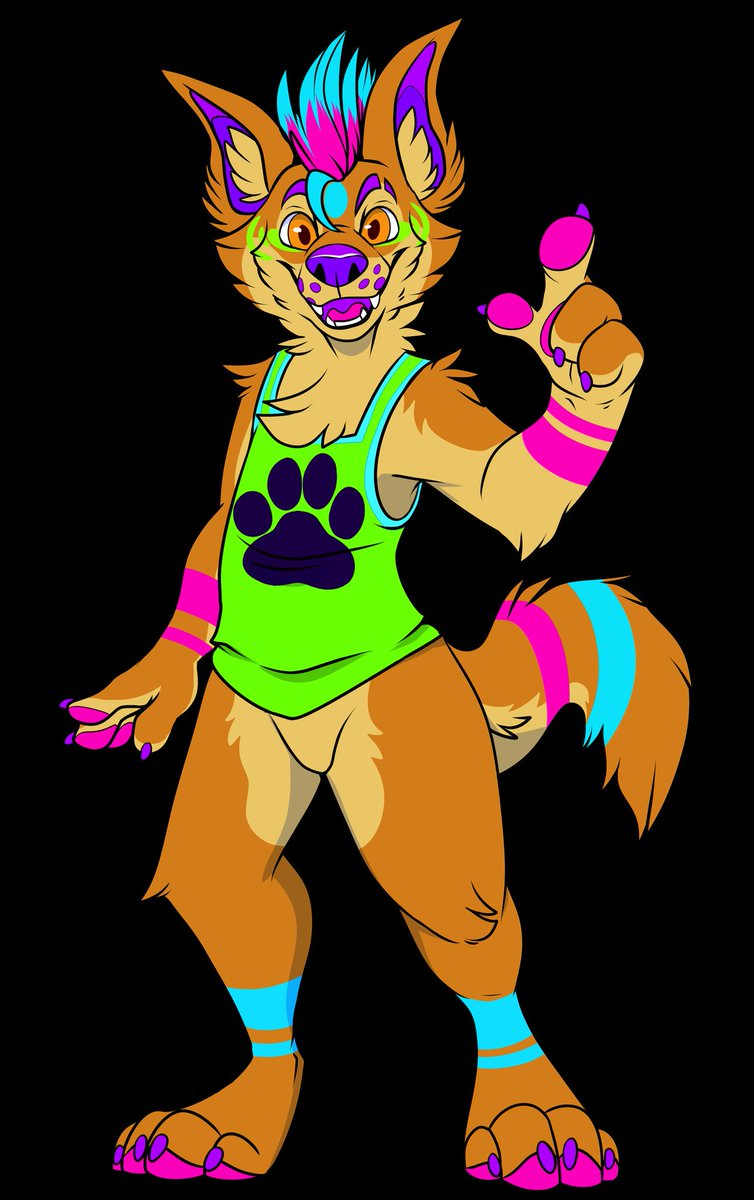 Jinx_In_Boots's tweet photo. Back in 2017, I was honored to be asked to do some artwork for a convention, NeonFur!

It was something I had always dreamed of doing, and it meant a lot to me, especially the cut out!
😭 https://t.co/mEyf3Ao9C1