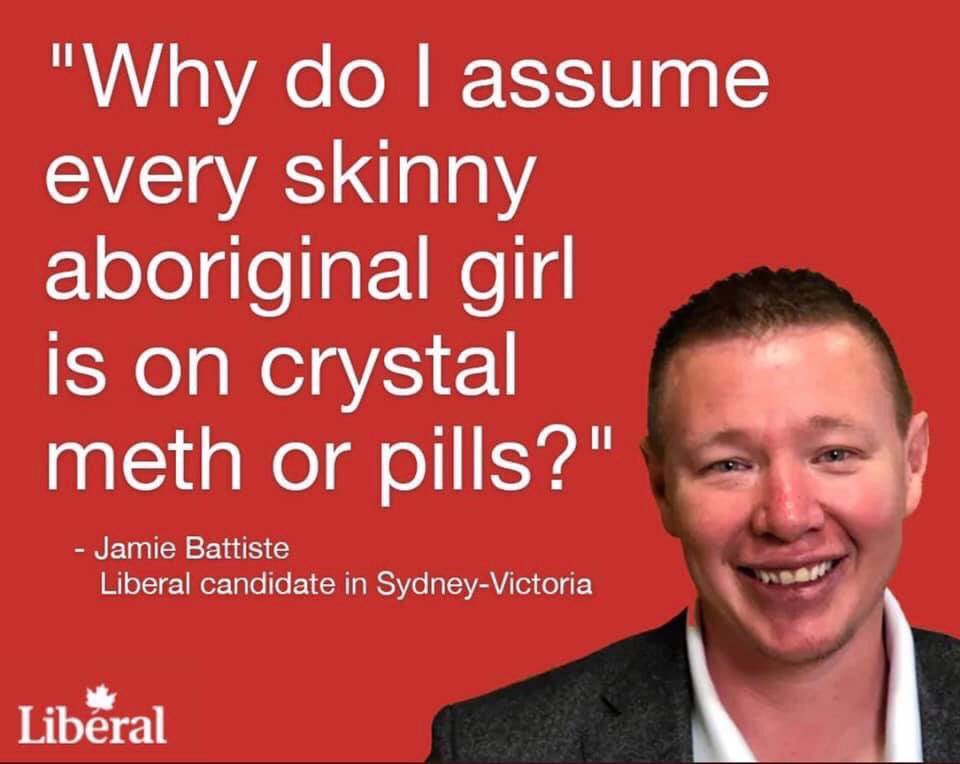 kinsellawarren's tweet photo. ⁦@JustinTrudeau⁩ exiled a proud indigenous leader, mocked a Grassy Narrows protestor, appealed a human rights decision helping Indigenous kids, wore racist blackface, and embraces bigots like this. He’s a classic white liberal racist. #elxn43 #cdnpoli https://t.co/kYyyeXkJAV