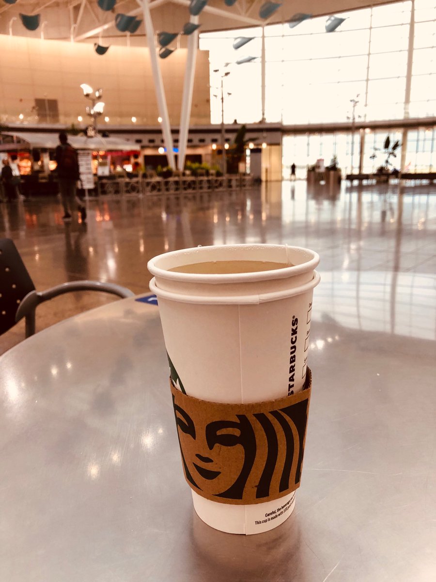 nancygiordano's tweet photo. that moment u realize u bought hot tea on the wrong side of airport security. dangnabit! #nochugging #wastesucks https://t.co/nljlir5XxG