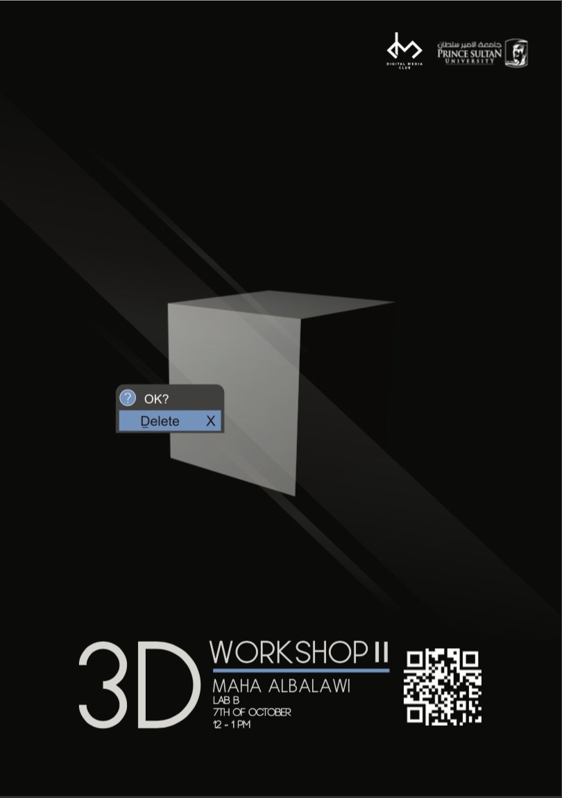 psu_dmc's tweet photo. Join us for our 3D workshop II using Blender presented by our alumni Ms. Maha AlBalawi 🌌

Date: Monday, 7th of October
Time: 12-1 PM
Place: Lab B (female campus)

Register now! 👇
https://t.co/Ut72YgNM4m https://t.co/A576zA2U34