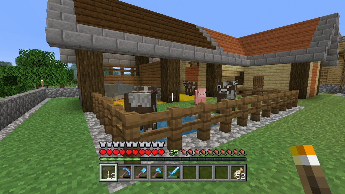 ヤキたま Minecraft Ps4 Sur Twitter 入口 駐馬場前 ということで 畜産関係をまとめてみた 今までの職業と比べて商人っぽい職業なので商店っぽい感じにしましたｗ 大釜 革細工師 燻製気 肉屋 機織り機 羊飼い Minecraft マインクラフト