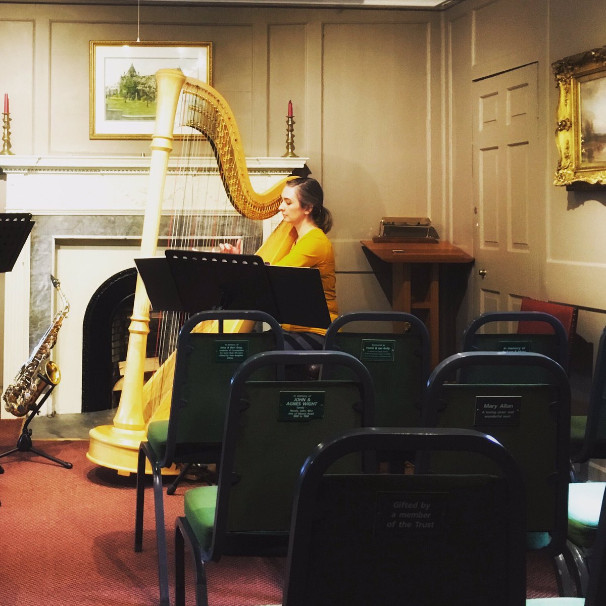 BabaYagaduo's tweet photo. Such a beautiful room for today’s performance of our arrangement of Pictures at an Exhibition by Mussorgsky #DowerHouse #TheCorstorphineTrust https://t.co/G0tGI09rfA