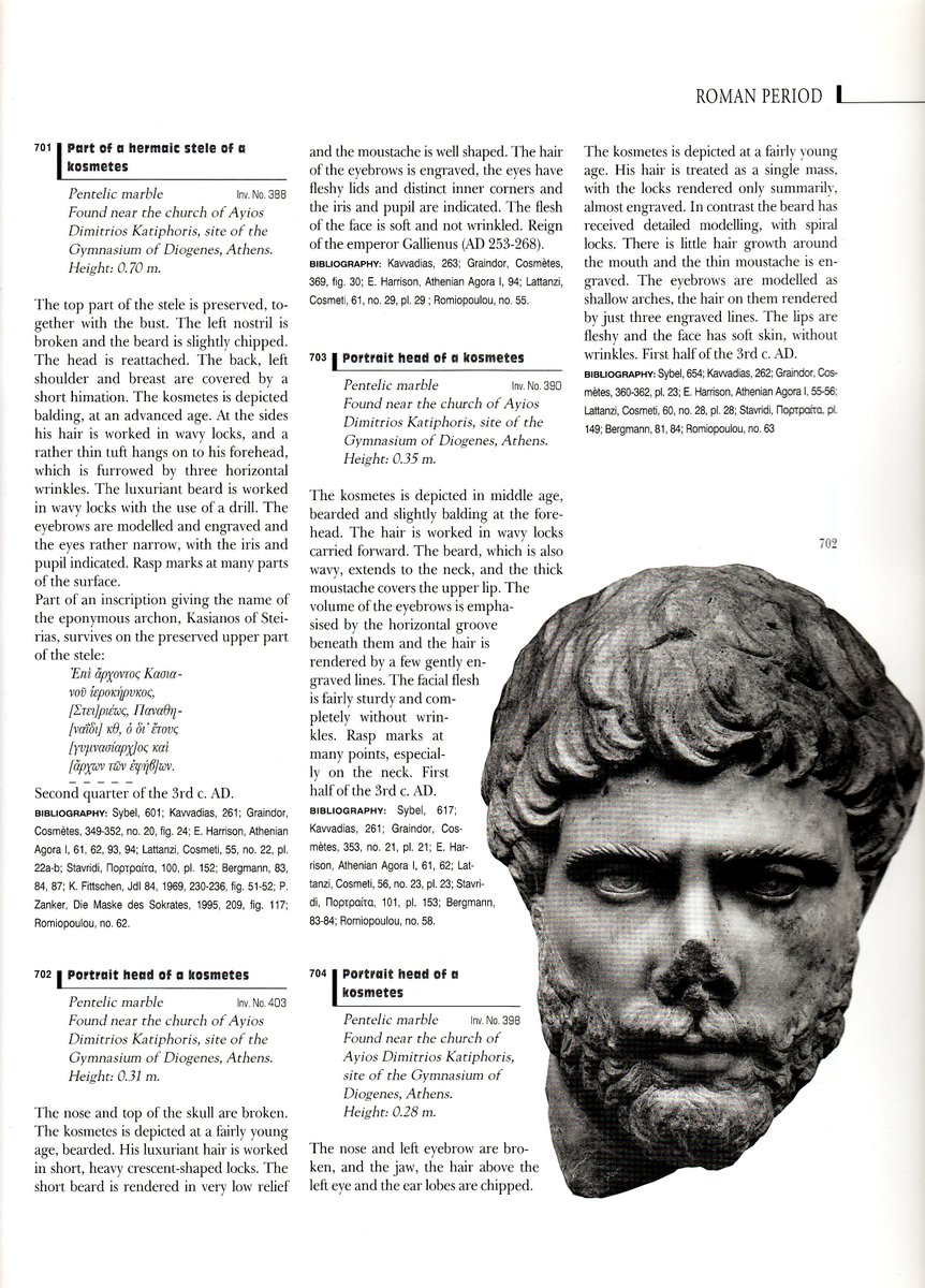 SokolowskiLuk's tweet photo. Stunning head of #kosmetes from #NationalMuseuminAthens dated to the third century, reign of #Gallienus and, yes, #Odenathus. Stunning #Classicizing modelling, which one also notice in #Palmyra and other cities of #RomanSyria. Proof of continuous affirmation of Greek values. https://t.co/PT1l3bP5wg