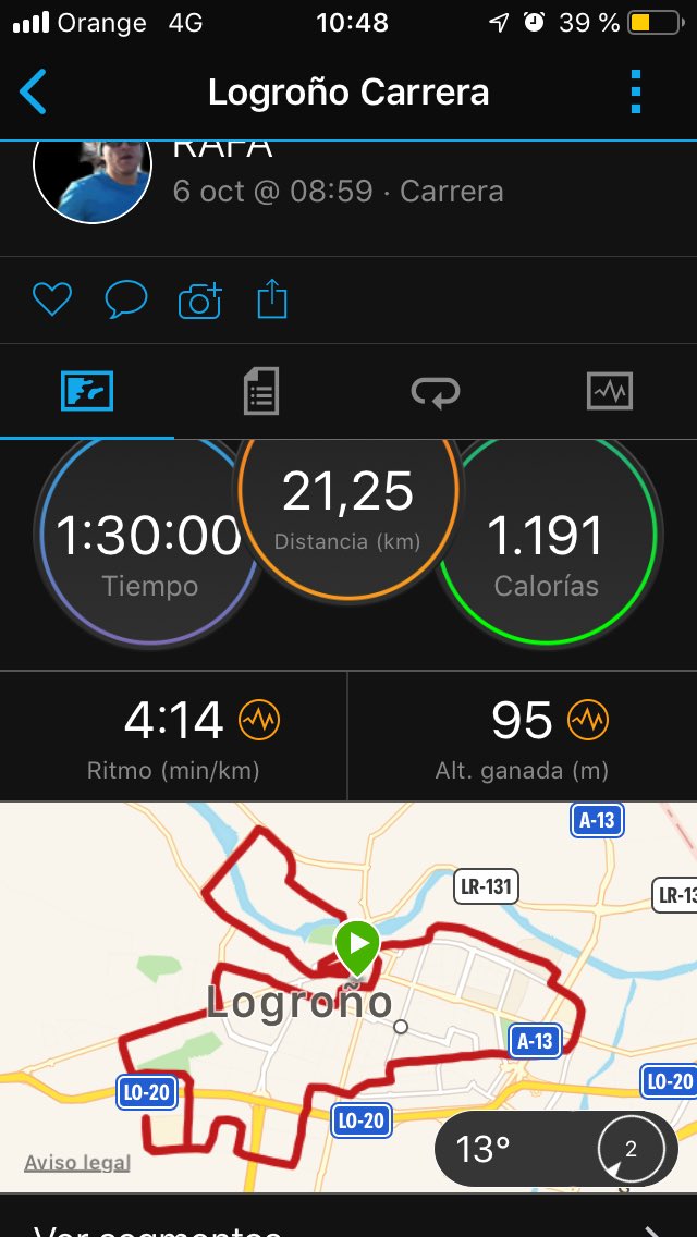 Galactero's tweet photo. 🧭🏃♂️ S26 Día 103 Test Media Maratón #Logroño 21k 1h29’58” MMP a la buchaca + Spa 💆🏼♂️ 🏊🏼♂️ #Reto42k 🏃♂️🧭 #maratonlogrono #maratonLogroño Bravo por la organización @FerrerSport 👏🏻👏🏻👏🏻 https://t.co/NHUu2IIo9w
