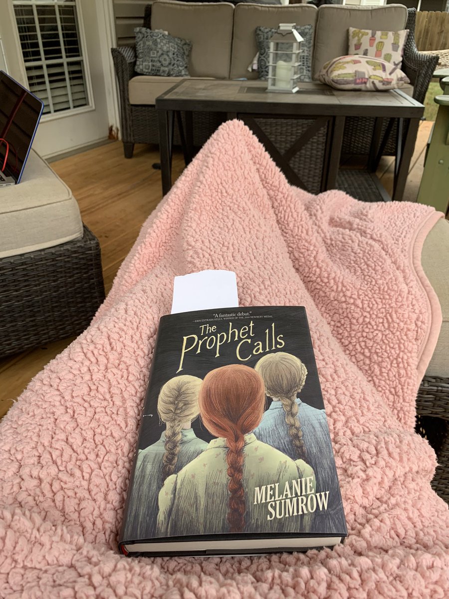 TeachrLibrarian's tweet photo. This book is amazing!!! Just sitting here enjoying some coffee and the fall temps and this book!!!! #FallforReading https://t.co/9vW4xD5mCT