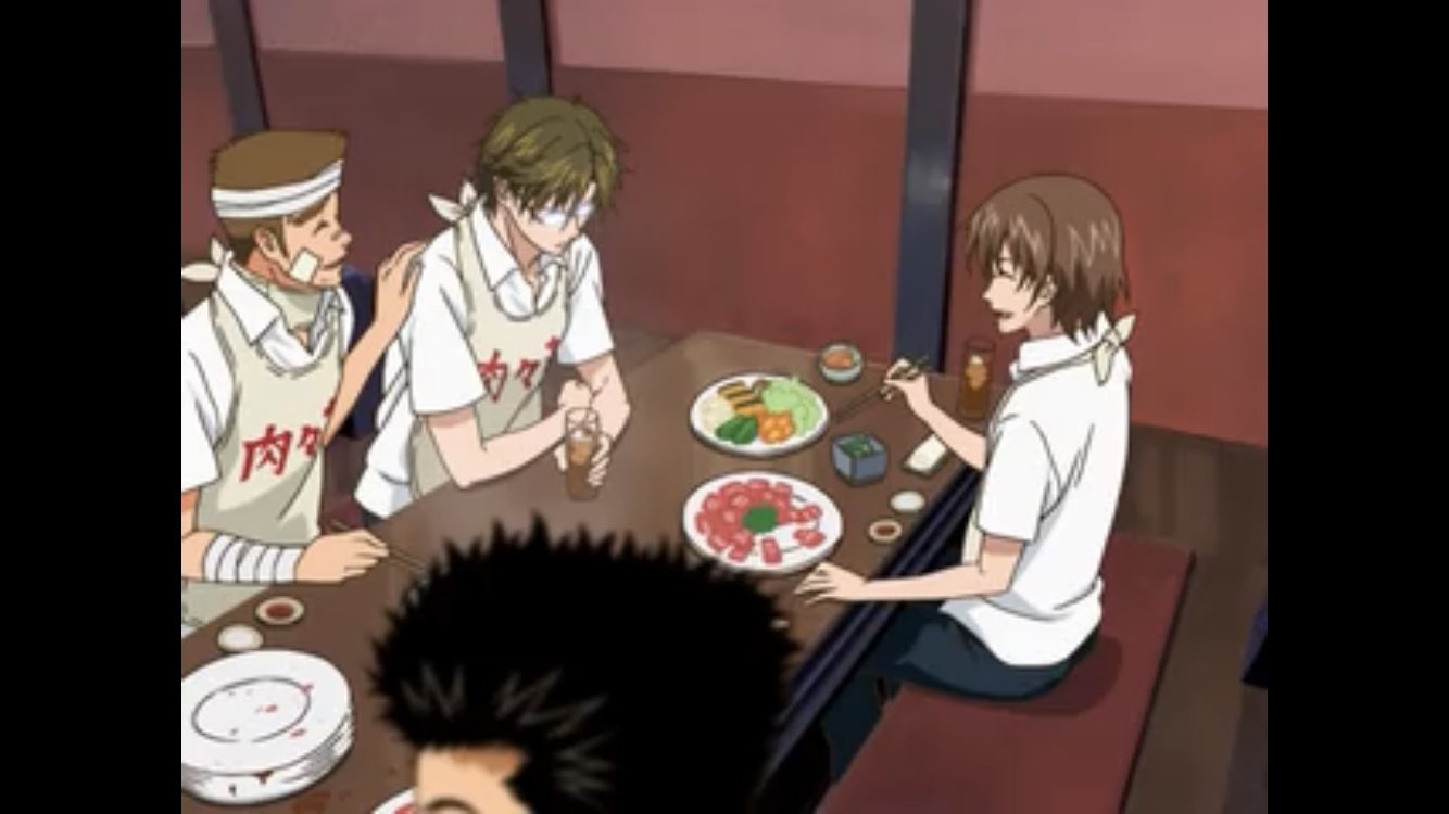 ぱっかるーの 焼肉の王子様楽しすぎた 腹抱えて笑った 手塚国光が映るだけでウチははしゃげるんだけど 皆中学生しててまじで可愛い 大石秀一郎焼肉奉行なのサイコじみてた 褒めてる 日吉若きっちり正座してんの可愛くて禿げた ウチも乾汁ではしゃぎたい