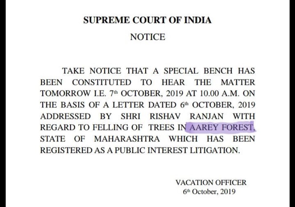 dhruv_rathee's tweet photo. Supreme Court hearing tomorrow 🙏

I hope they #SaveAarey
 
Many online trolls in the past few days tried their best to divert the whole argument to Trees vs Metro. 

But this is a battle of saving an ecosystem of flora + fauna + adivasis from real estate mafia in long term. https://t.co/vSpeYISFQ3