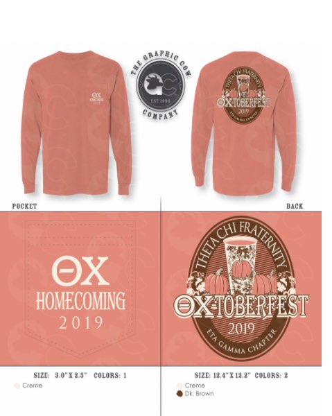 oxetagamma's tweet photo. GIVEAWAY! We are giving away one of our Fall ‘19 homecoming shirts. The winner will be announced October 10th. To enter: 

1. Follow our Page 
2. Like this post 
3. Retweet this post https://t.co/J00saoQnll