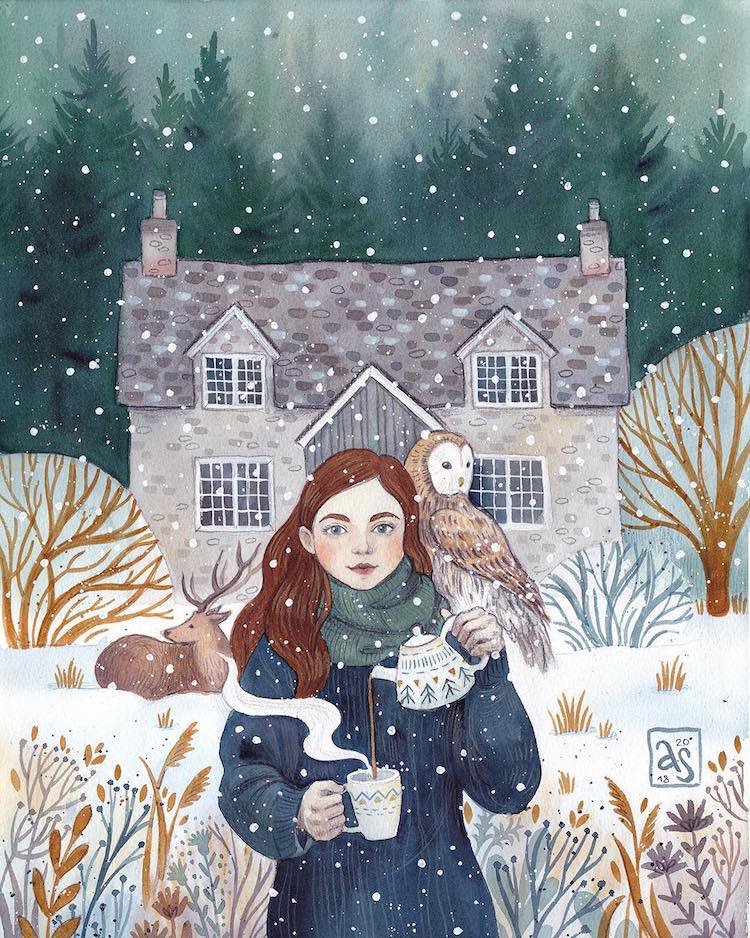 MaryGearyArt's tweet photo. Artist Anna Speshilova’s beautiful watercolor illustrations visualize adventures through fantasy forests and friendships with the animals that inhabit them...https://t.co/lC42lMZRw7 via @mymodernmet https://t.co/vxw8Hf1iWW