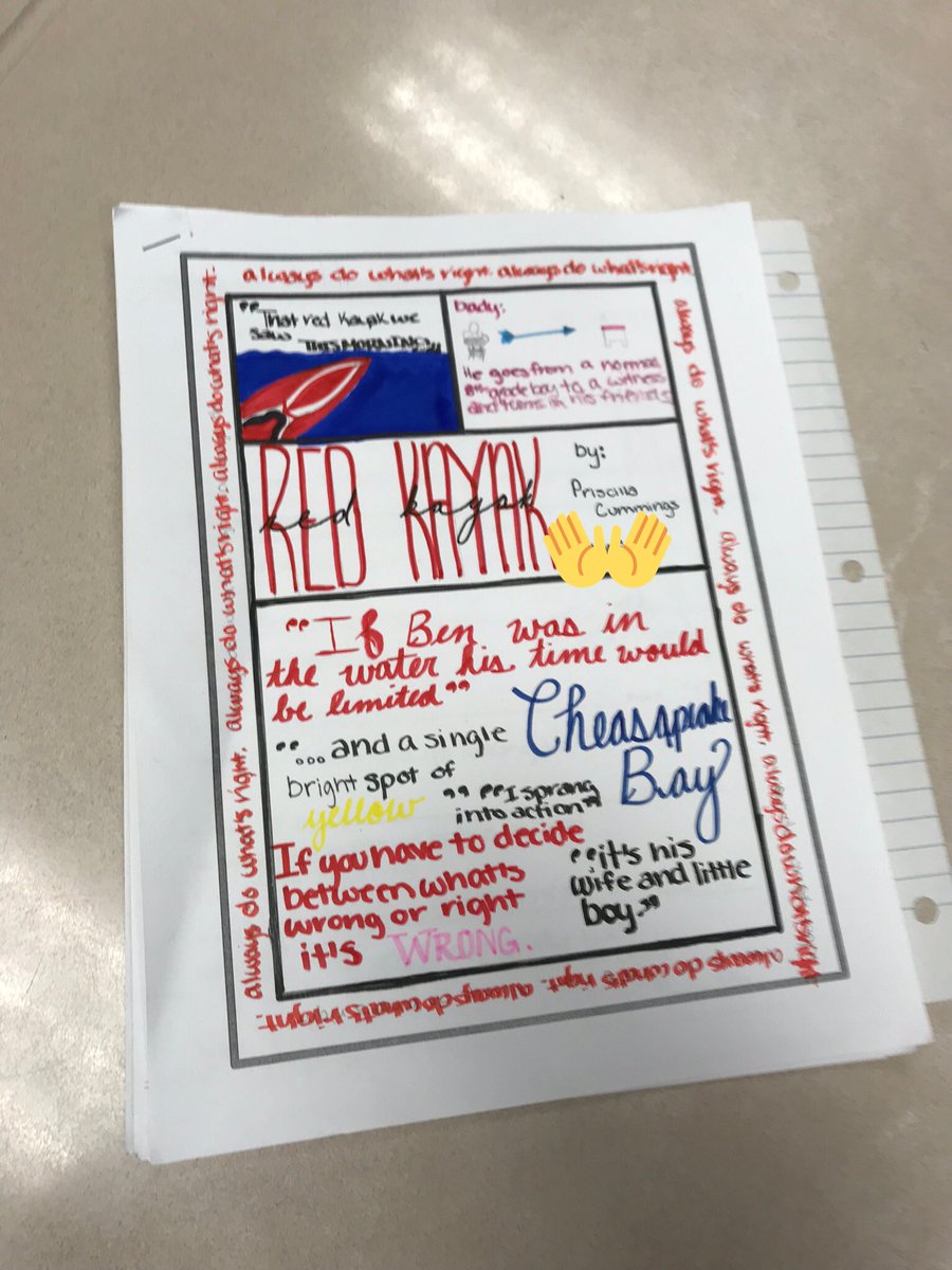 MrsBoyer424's tweet photo. Working hard on our one-pagers as we finished our first literature circle unit. They turned out amazing!
#gkcogs https://t.co/LD2CKT5ueV