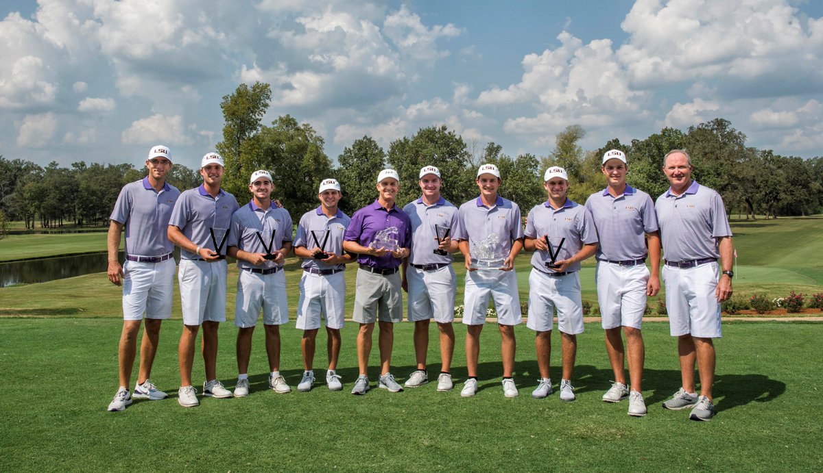 LSUMensGolf's tweet photo. Team Champs

▪️ 3 of best 4 team rounds in school history
▪️ 63-under 801
▪️ Winners by 37 strokes

Recap/Scores: https://t.co/TYXfiUCWCm

#GeauxTigers https://t.co/fTjLlCEeic
