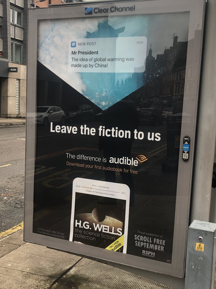 juliagrahamco's tweet image. Audible took the gloves off... #BusStopAd #copywritersunite