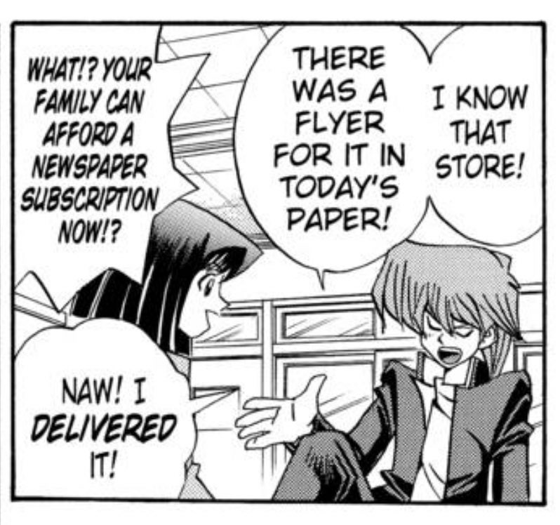 When your family is so poor that newspapers are a luxury.