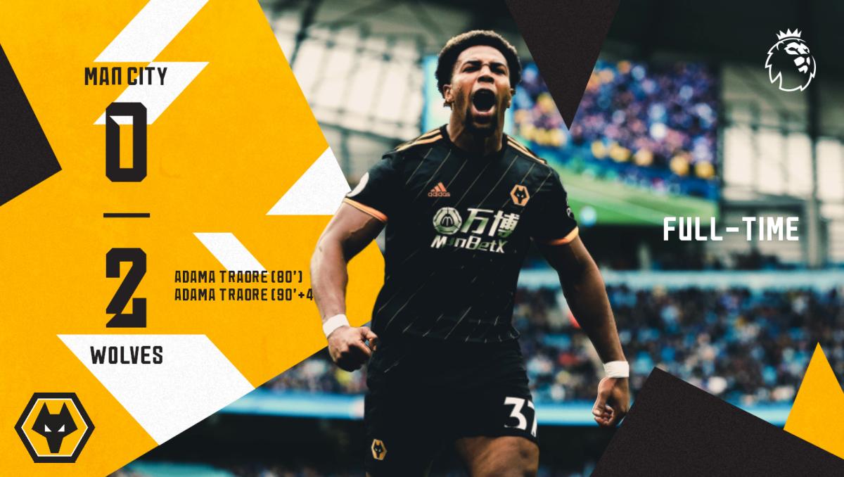FT | #MCI 0-2 #WOL

IT'S ALL OVER!! WOLVES WIN AT CITY!! #MCIWOL 

⏱🐺