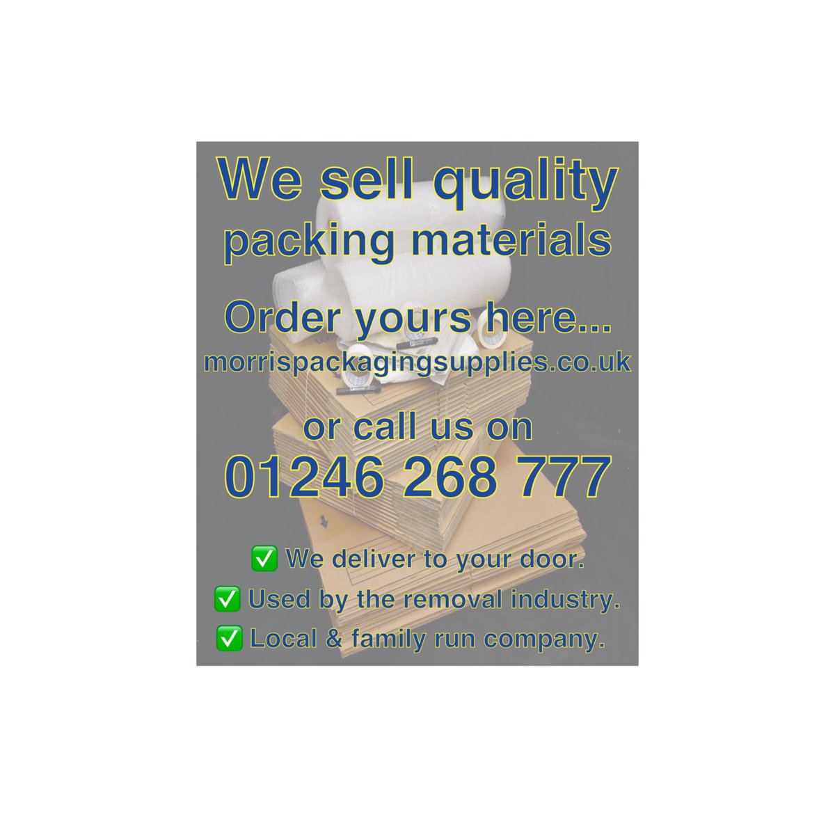 We sell &amp; deliver trade quality removal packing materials.
#removalboxes #removalboxesinchesterfield #removalboxesinsheffield #removalboxesinmansfield #movingboxes #cardboardboxes #morrispackagingsupplies #wesellboxes #wesellmovingboxes #movingkits #packingboxes #packingmaterials