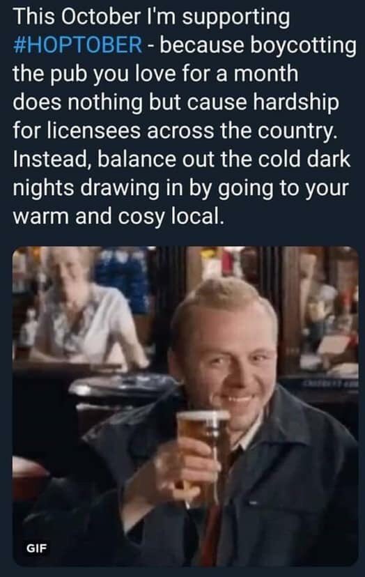 #Hoptober #BetterDownThePub 🍺