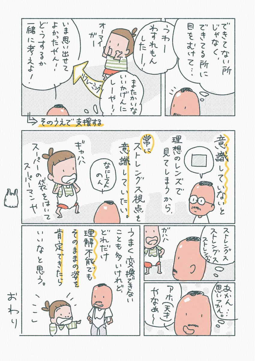 【子どもの姿を見るときに、ぼくが気をつけている視点】

気持ちの問題だけではなく技術として身につけていたいと思っています。子どもの力を信じて支援するために、チームでも合言葉のように大切にしています。

保育や子育てで悩んでいる誰かのなにかの役に立ててもらえれば幸いです。 