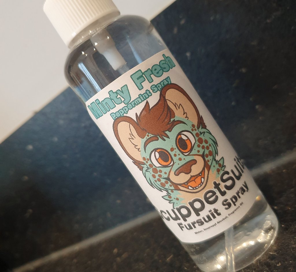 PawssibleChaos's tweet photo. A personalised spray for @CheetahMinty ! Smells great 😍 https://t.co/AcyysRSfAa