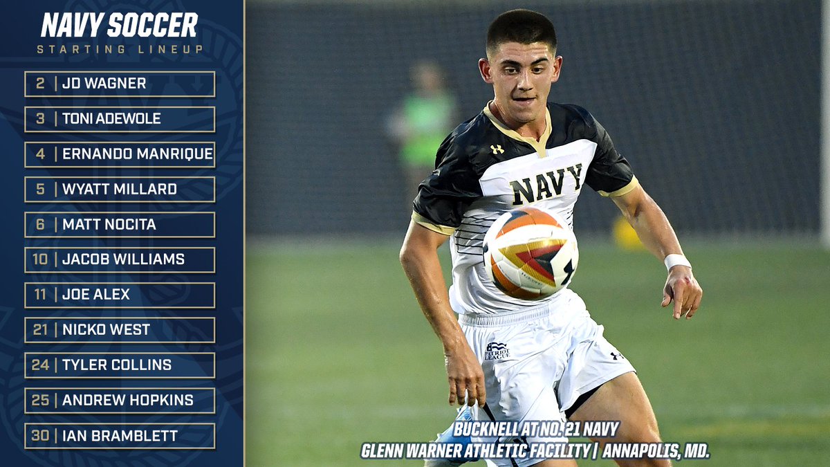 NavyAthletics's tweet photo. Opening kick between No. 21 #NavyMSoc and Bucknell is just 30 minutes away! Follow along:
Live Stats: https://t.co/trNlcy4LY4
Live Video: https://t.co/DedW2RFJyt https://t.co/sWQYzvObzl