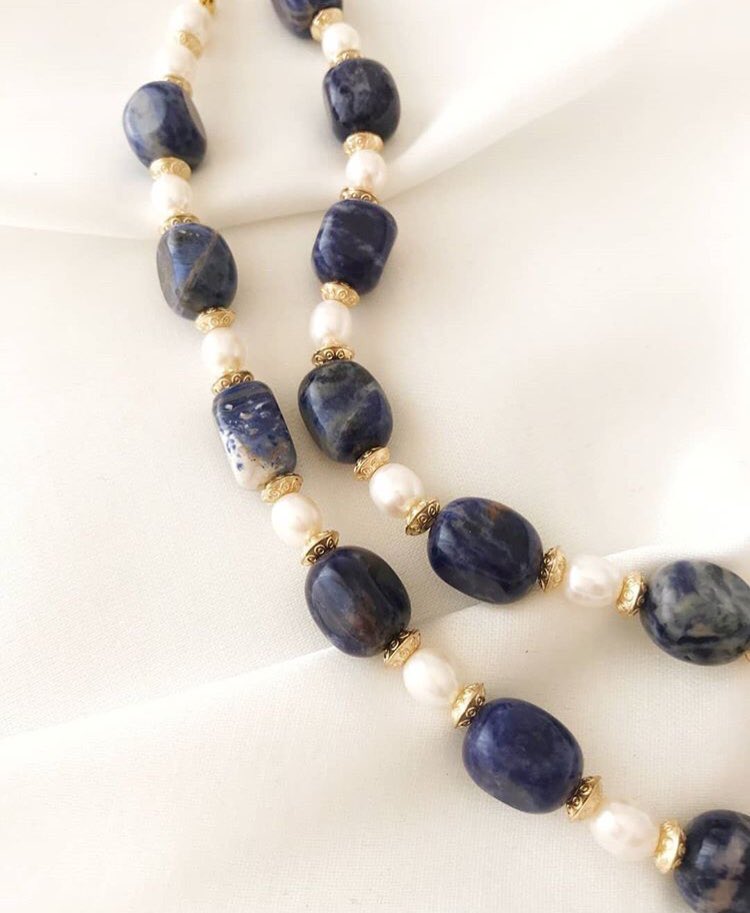 rozeandmore's tweet photo. İnci ve Lapis Lazuli Taşlı Kolye https://t.co/jlEF5dAbP0 https://t.co/B7KeZNqKmv