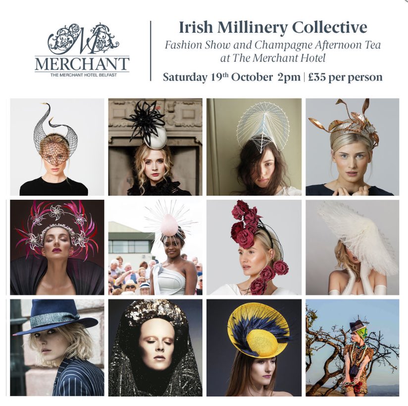 Top 12 milliners show at the @MerchantHotel, hosted by @cathyocstylist and special guest Ian Bennett in conversation with @ruthoconnorsays